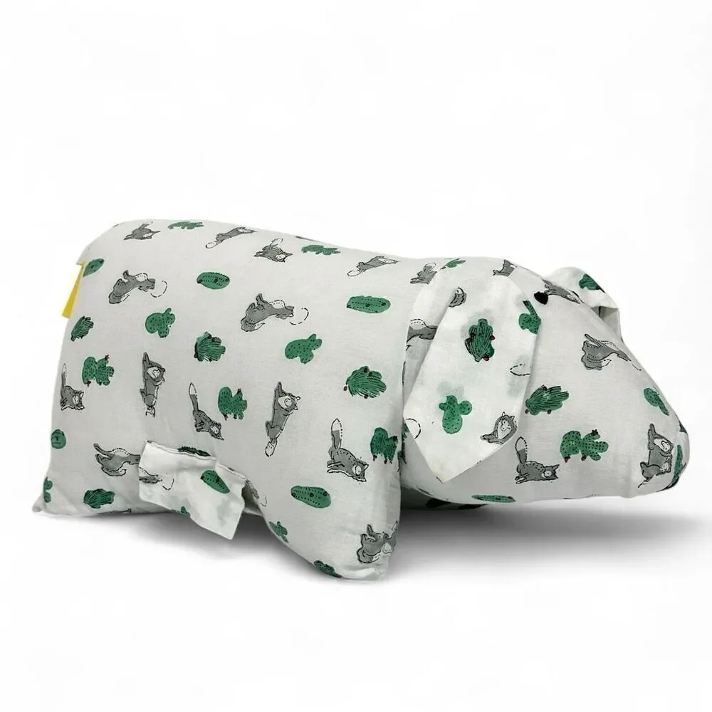 Roller Rabbit Little Piglet Kids Pillow Toy White Green Cotton India